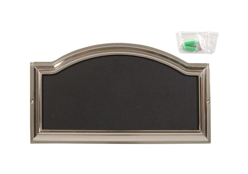 Hillman Screw-On Rectangular Address Plaque, Brushed Nickel, 9 x 16-in