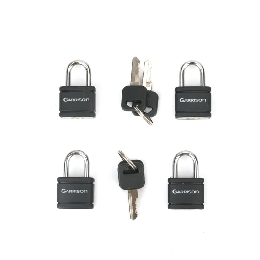 Garrison 19mm Vinyl Brass Lock, 4-pc