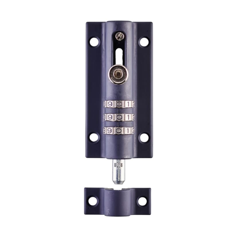 Squire Recordable 3 Dial Combination Gate Lock, Blue