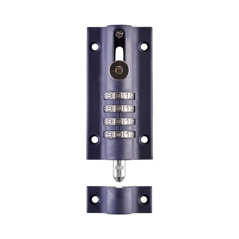 Squire Recordable 4 Dial Combination Gate Lock, Blue
