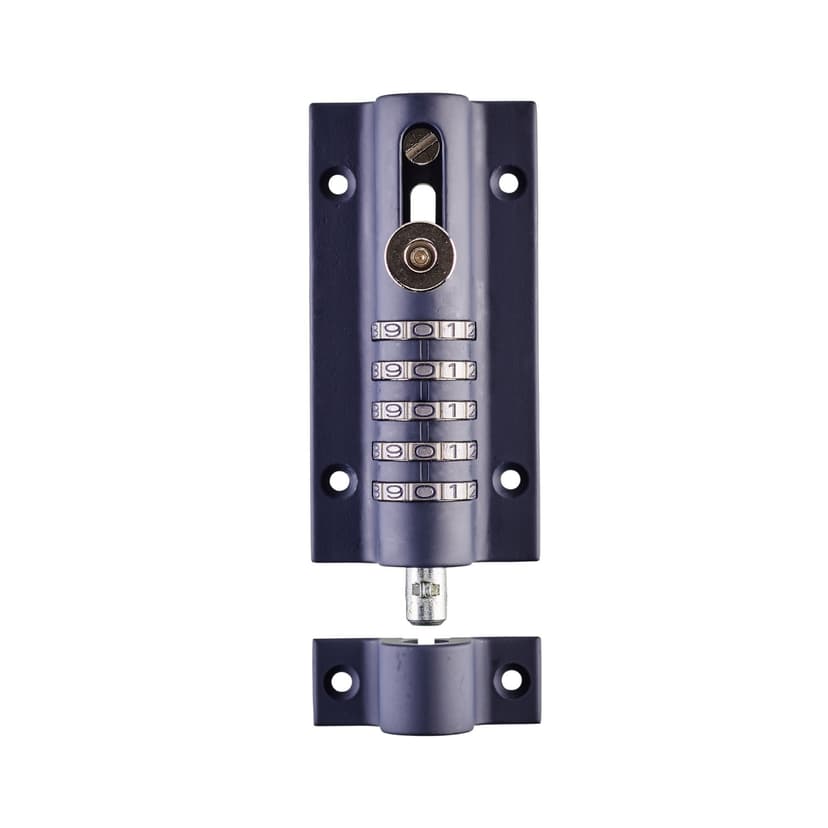 Squire Recordable 5 Dial Combination Gate Lock, Blue