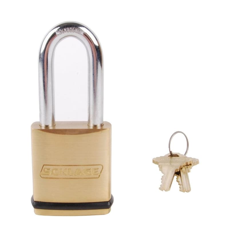 Schlage 43 Series Brass Commercial./ Heavy Duty Padlock, 2-in