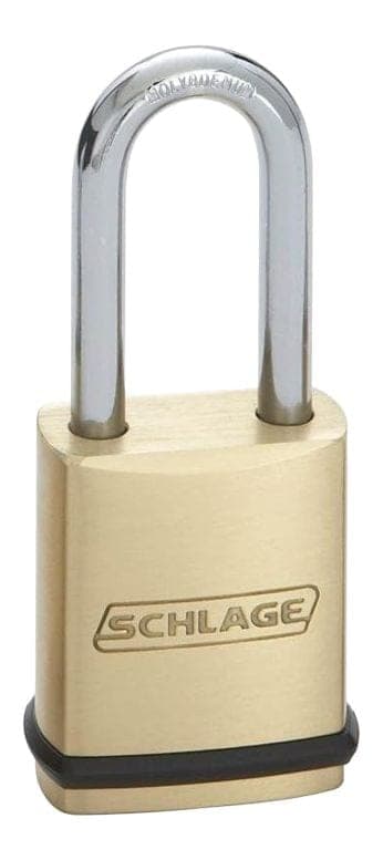 Schlage 23 Series Large Brass Commercial/Heavy-Duty Padlock, 2-in