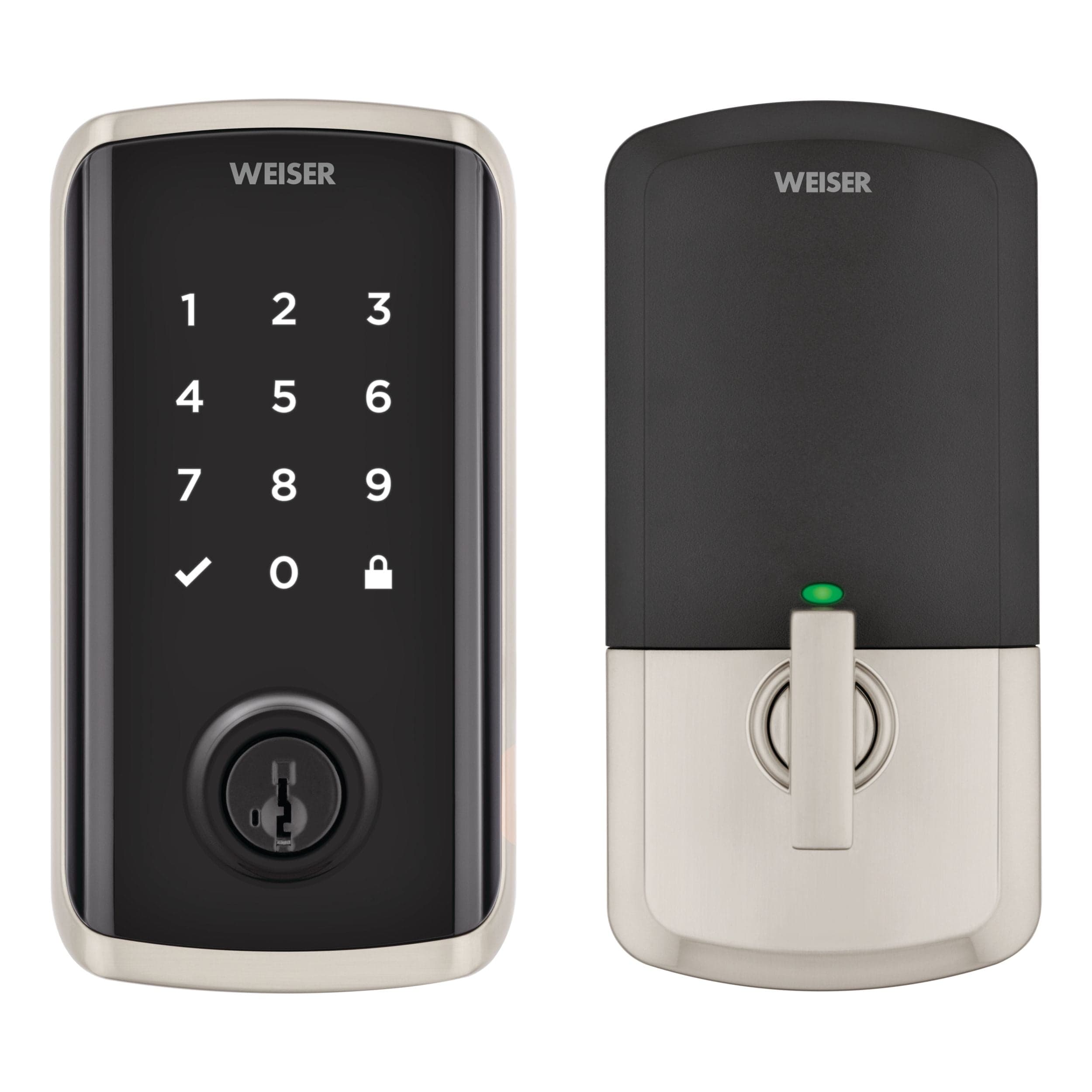 Weiser Halo Select Wi-Fi and Matter Enabled Smart Lock, Keyless Smart Home Deadbolt with Touchscreen Keypad, Satin Nickel