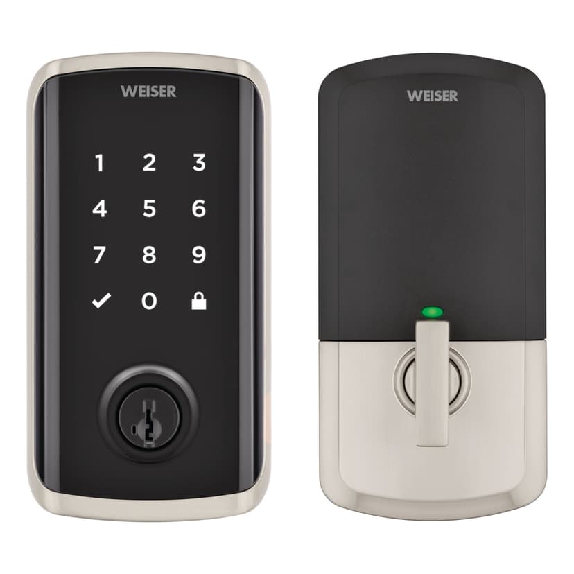Weiser Halo Select Wi-Fi and Matter Enabled Smart Lock, Keyless Smart Home Deadbolt with Touchscreen Keypad, Satin Nickel