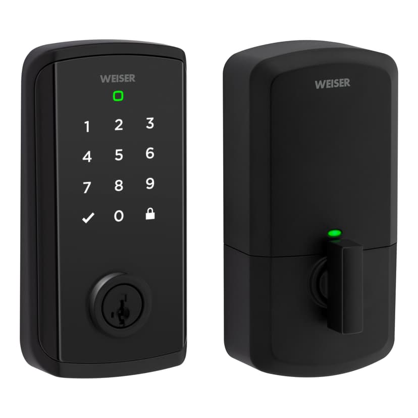 Weiser Halo Select Wi-Fi and Matter Enabled Smart Lock, Keyless Smart Home Deadbolt with Touchscreen Keypad, Matte Black