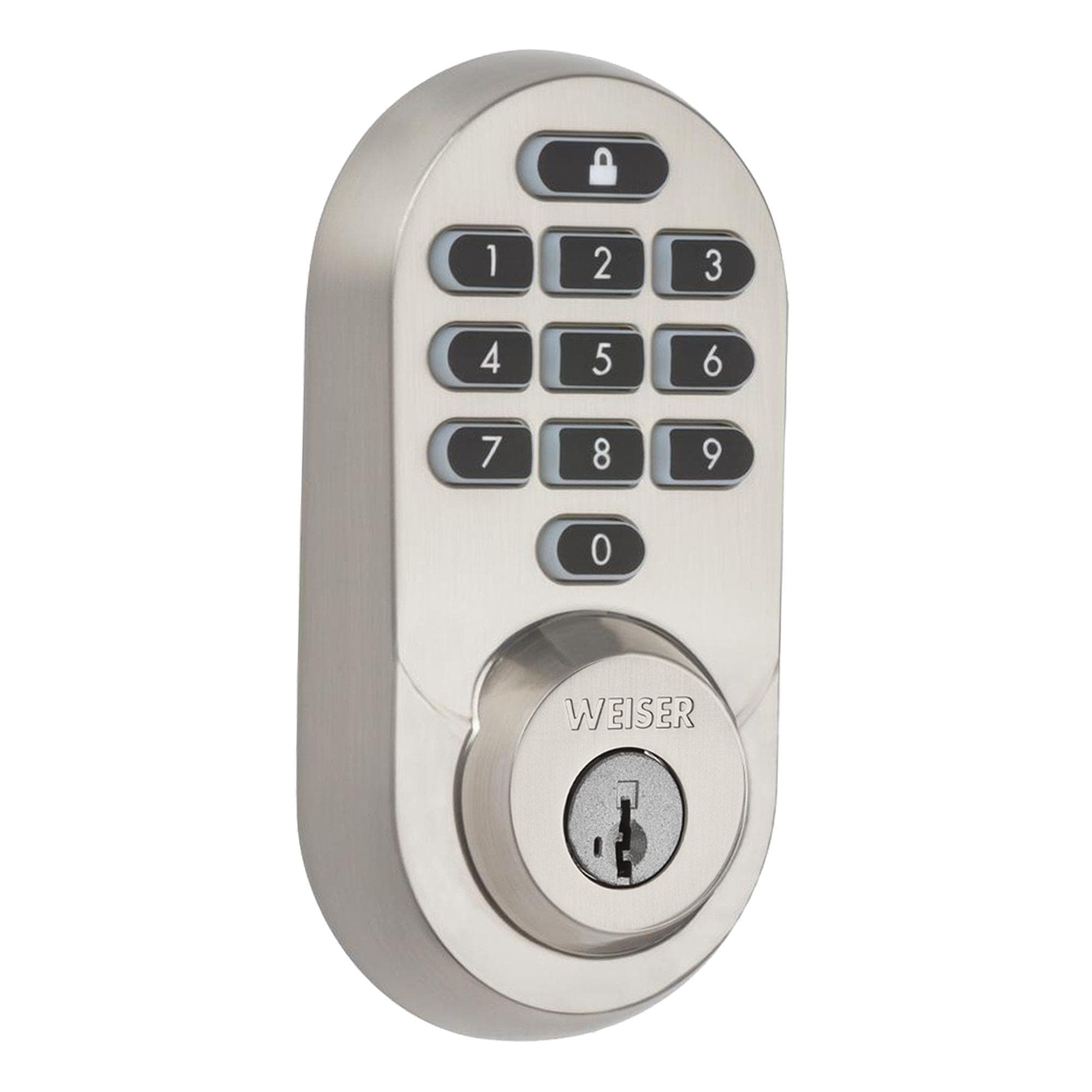 Weiser Halo Keypad Door Lock with App Control, Satin Nickel