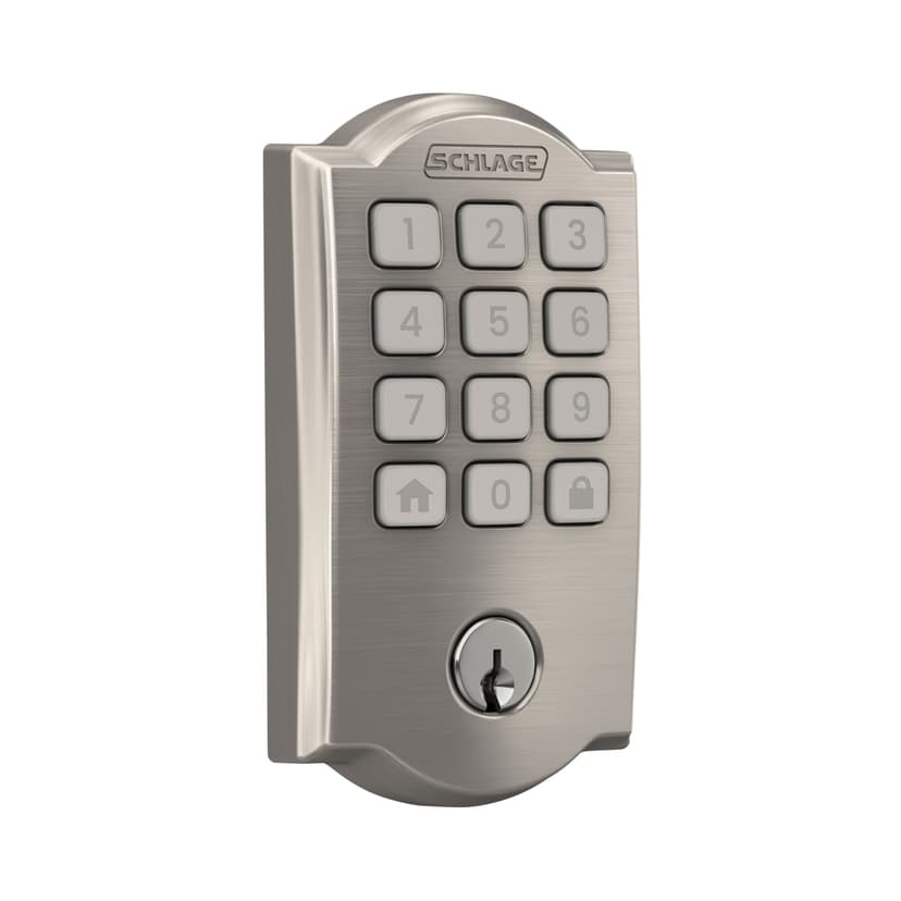 Schlage Arrive Smart WiFi Deadbolt with Camelot Trim, Satin Nickel