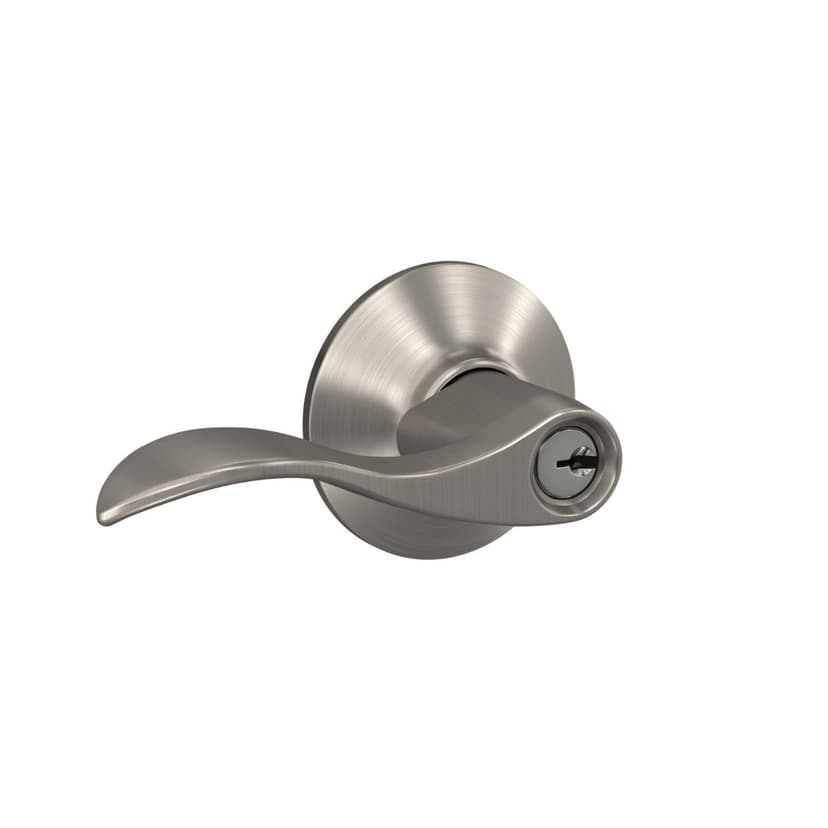 Schlage Deadbolt and Accent Keyed Entry Door Lever Combo, Satin Nickel