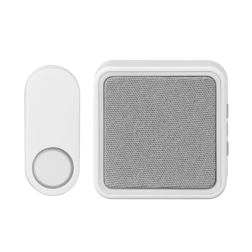Globe Wireless Battery Doorbell Kit with LED Strobe Light, White