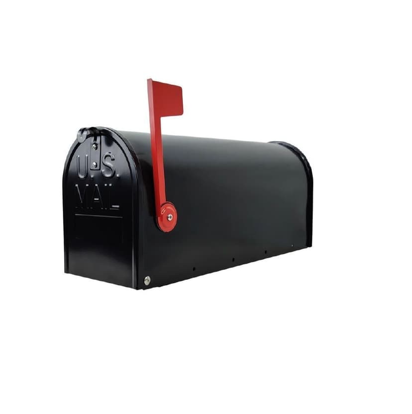 Hillman Galvanized Rust-Proof Rural Curbside Mailbox, Black