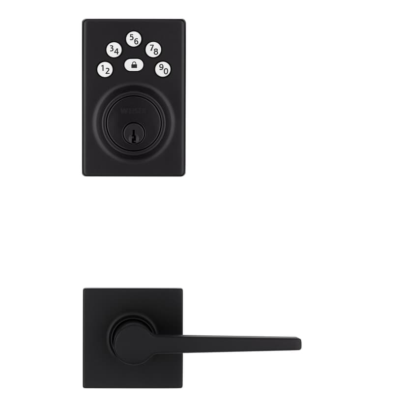 Weiser Elements Deadbolt x Daylon Lever, Matte Black