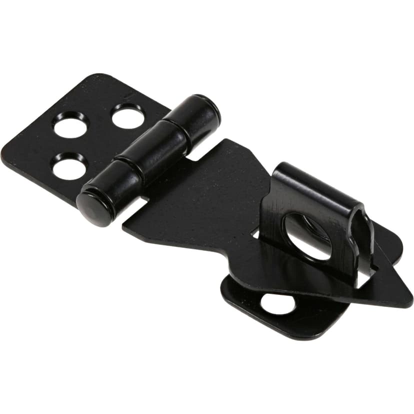 Hillman CD-Deco Safety Hasp, For Secure Doors/Cabinets/Trunks, Black, Powder-Coated Finish, 1-in