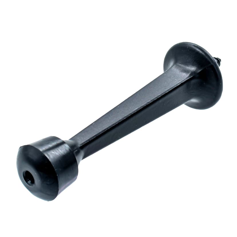 Hillman Rigid Door Stop, Black, 4-in, 2-pk