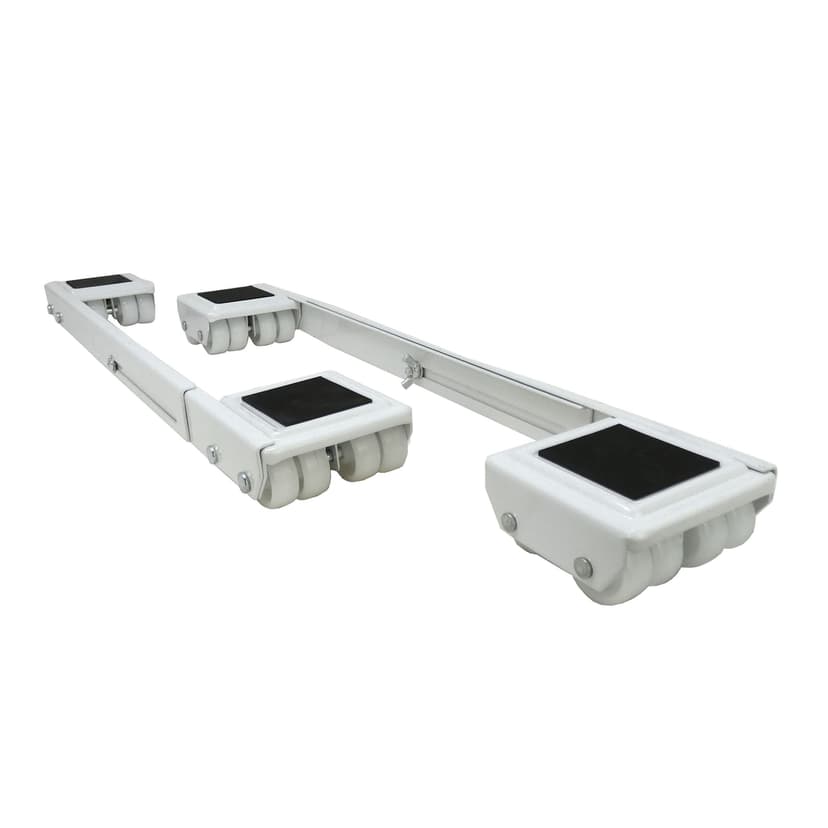 Certified Durable Anti-Skid Steel Appliance Rollers, 1200-lb Capacity, White, 1-1/2 x 3-in, 2-pc