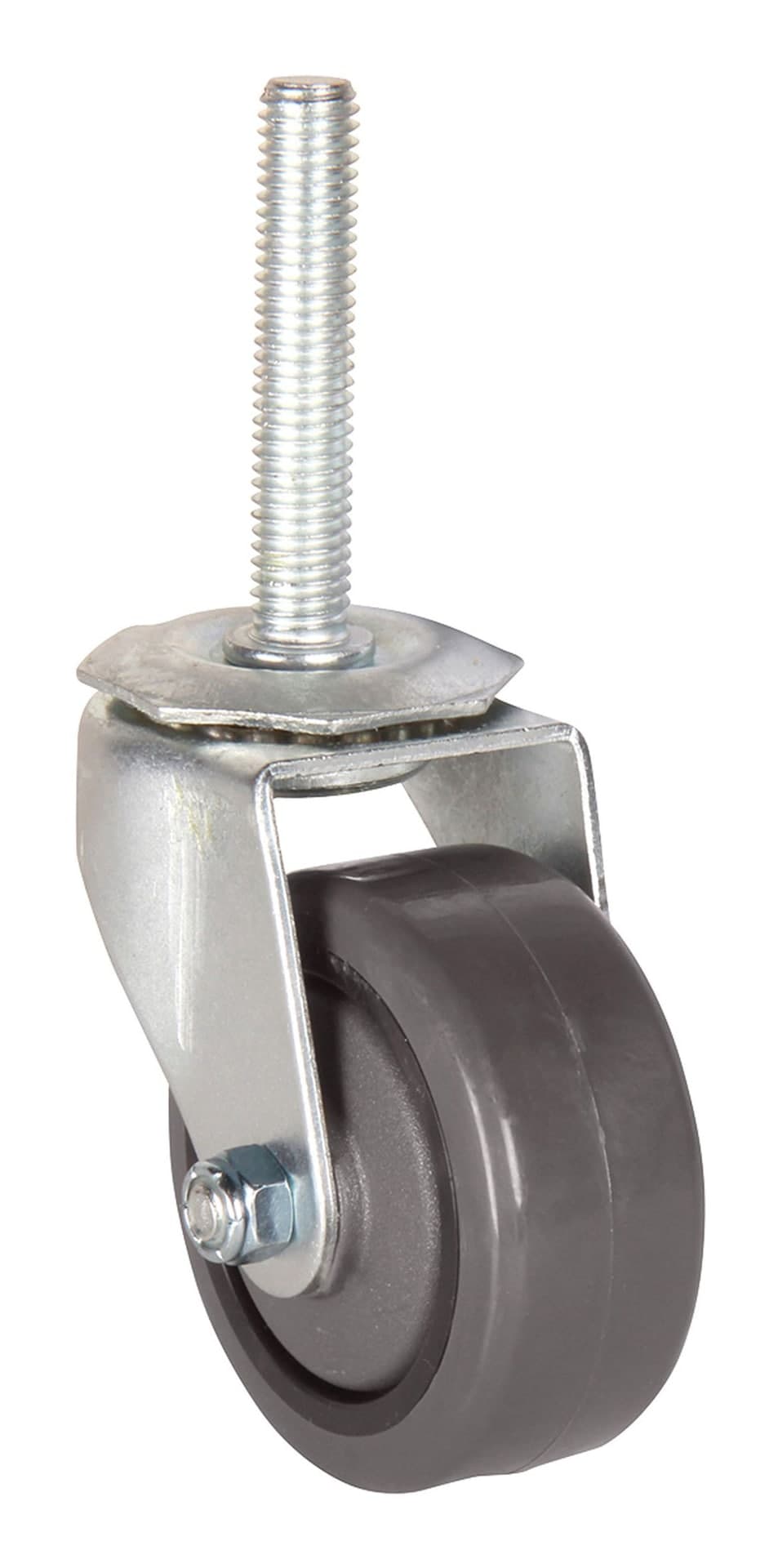 Shapherd Hardware Medium Duty Polyurethane Swivel Caster, Non-Marking, 225-lb Capacity, Grey, 3-in