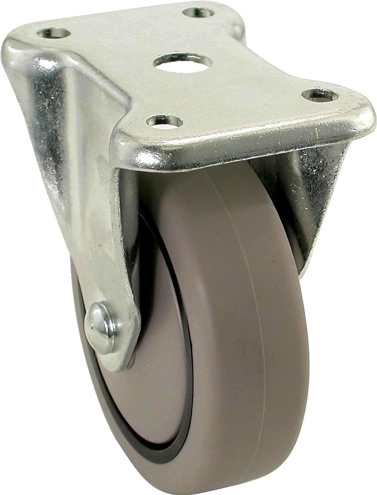 Shepherd Hardware Medium Duty Rigid TPR Single Caster, Non-Marking, 180-lb Capacity, Grey, 3-in