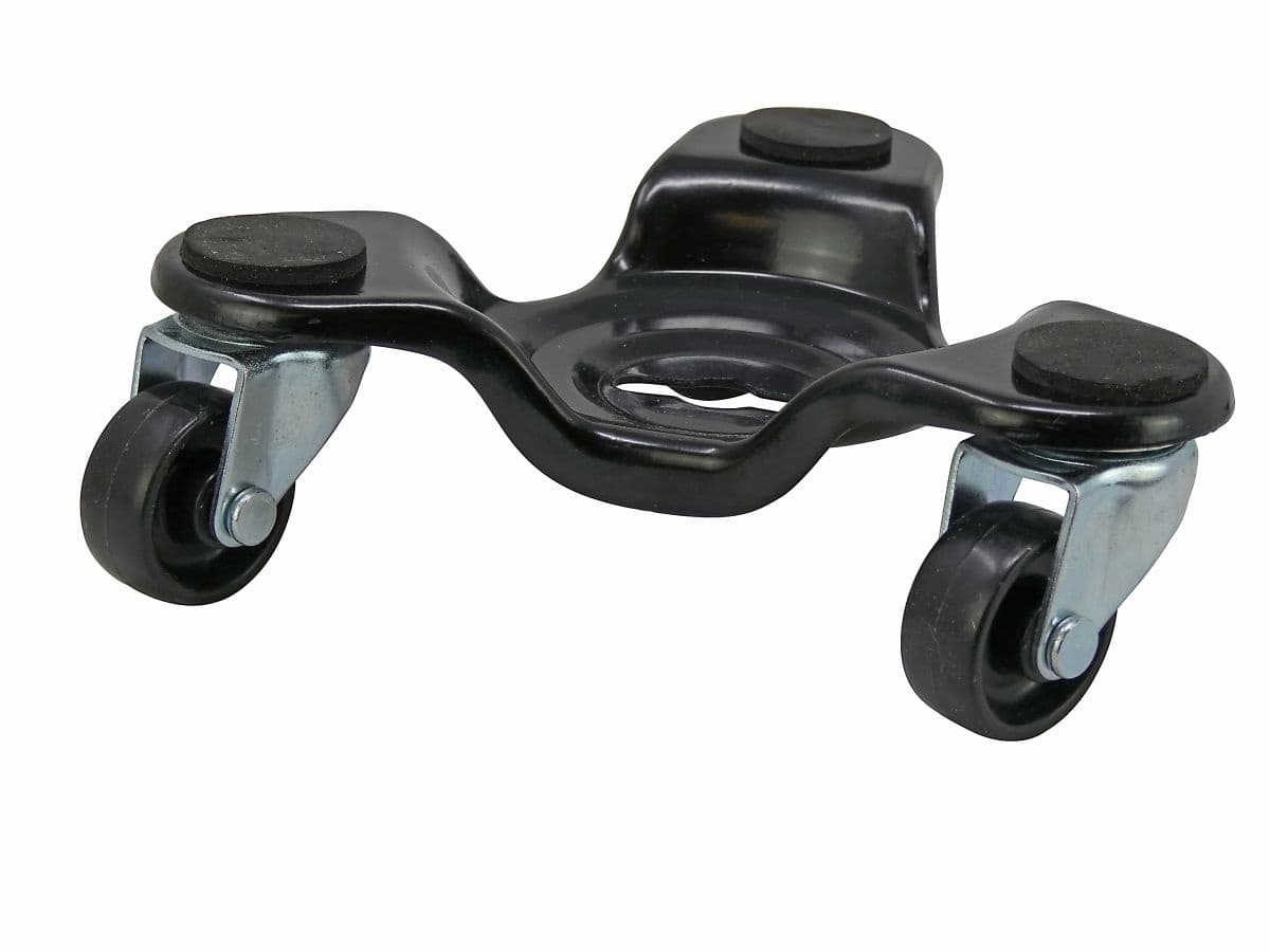 Shepherd Hardware Three-Wheel Swivel Dolly For Heavy Objects, 200-lb Capacity, Black, 6-in