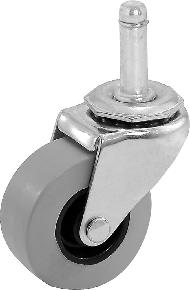Shepherd Hardware TPR Swivel Caster with Friction Stem, Non-Marking, 125-lb Capacity, Grey, 2 x 13/16-in