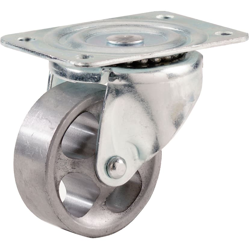 Shepherd Hardware Medium Duty Semi-Steel Single Cast Iron Swivel Caster, 250-lb Capacity, Grey, 3-in