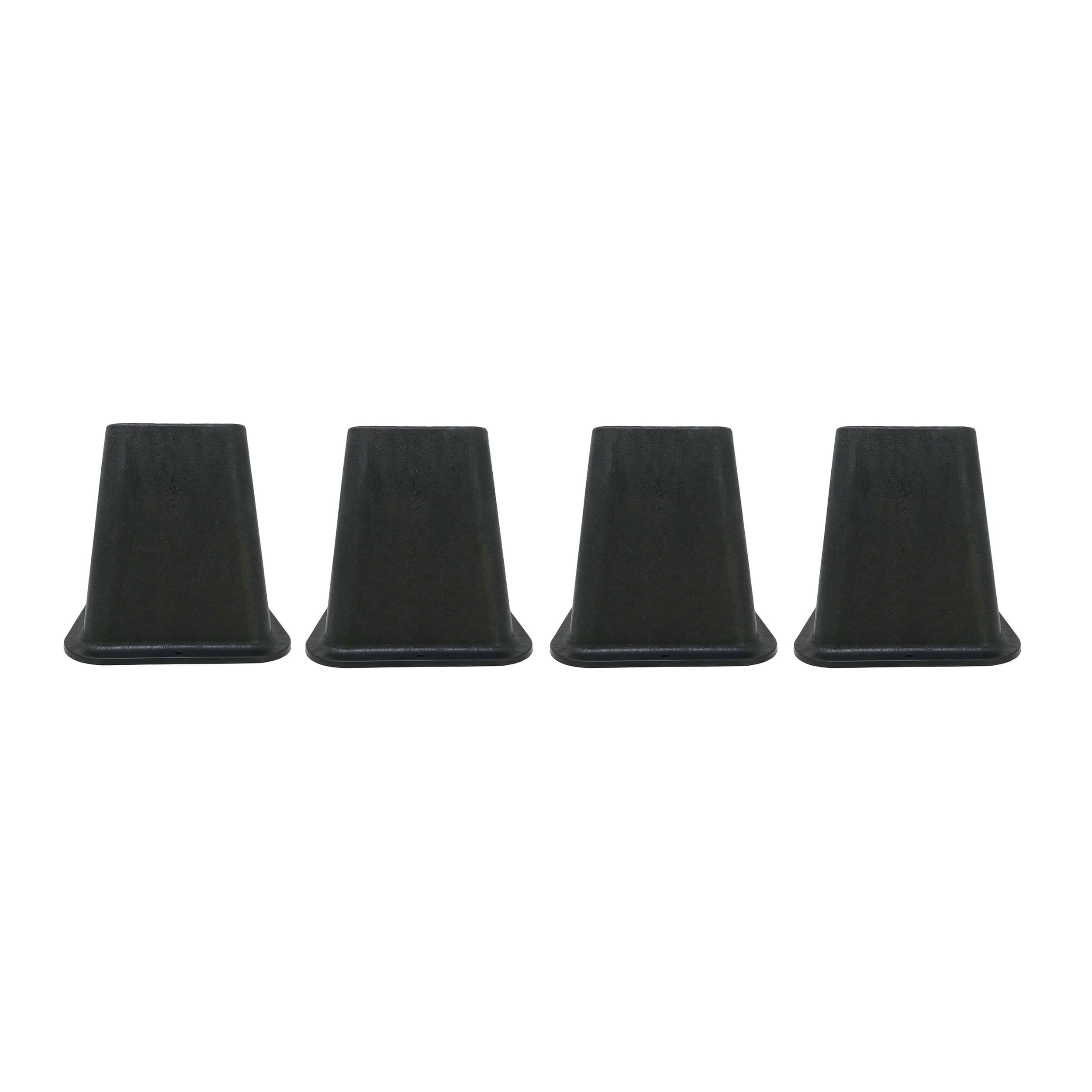 Square Bed Risers, Black, 5.2-in, 4-pk