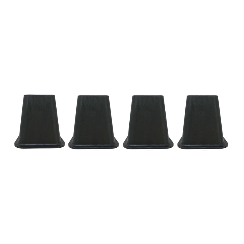 Square Bed Risers, Black, 5.2-in, 4-pk