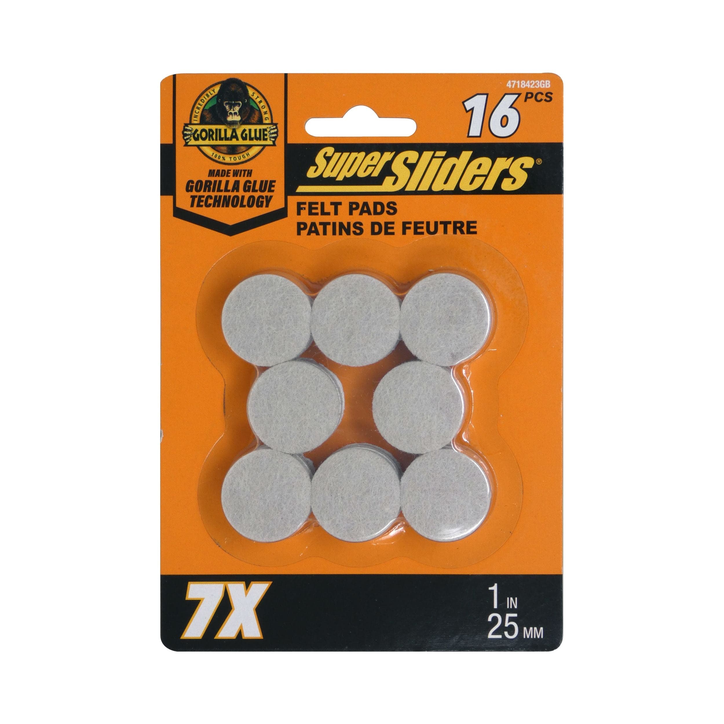 Super Sliders Felt Pads, Beige, 1-in, 16-pc