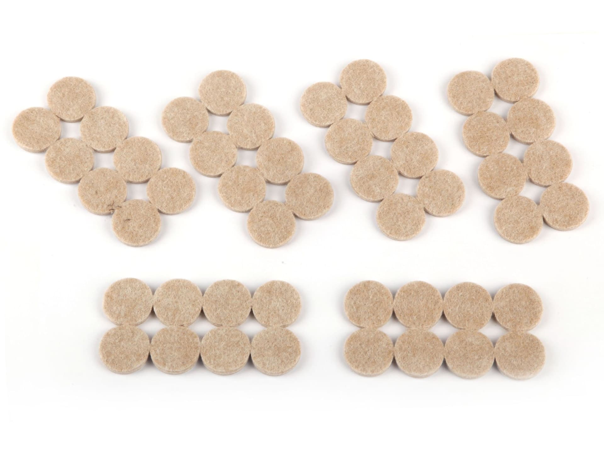 Certified Round Heavy Duty Felt Pads Value Pack, Surface Protection, 1-in, Beige, 48-pc