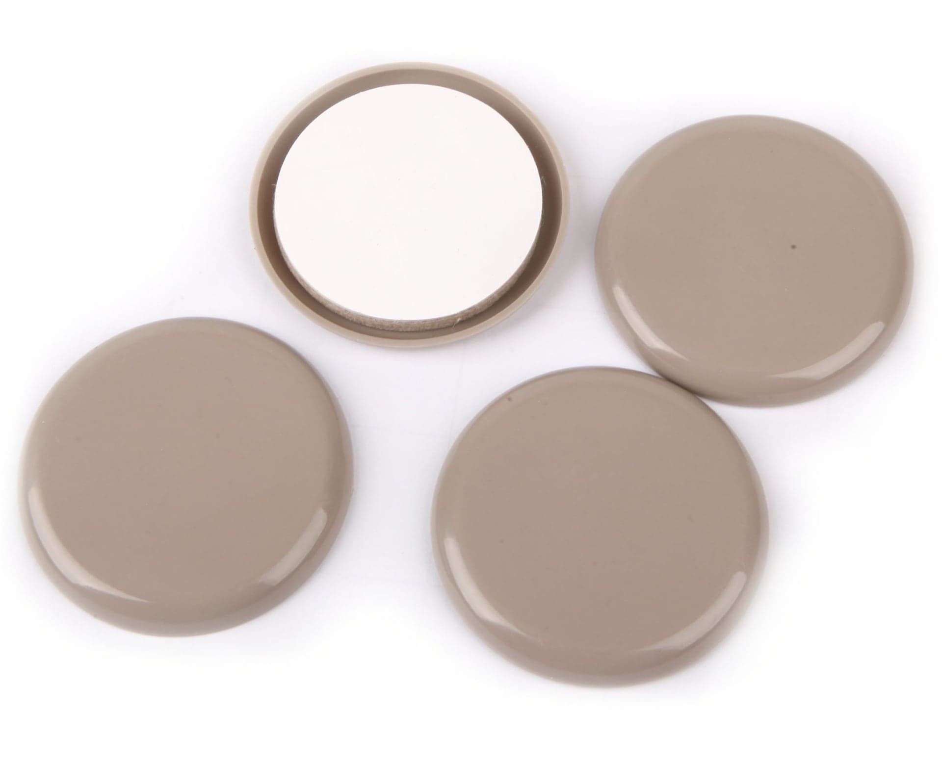 Certified Self-Adhesive Furniture Glides, Ceramic Tile/Carpet, 2-1/2-in, Beige