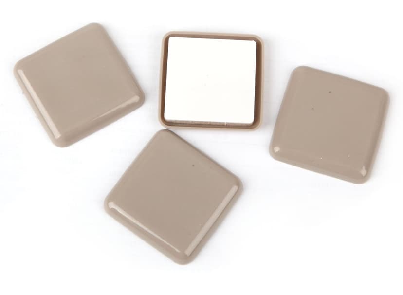 Certified Low Friction Glider Pads, For Ceramic/Carpet, 2-in, Taupe