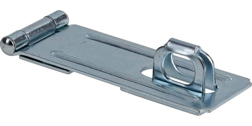 Hillman Fixed Staple Safety Hasps, Zinc-Plated, 4-1/2-in