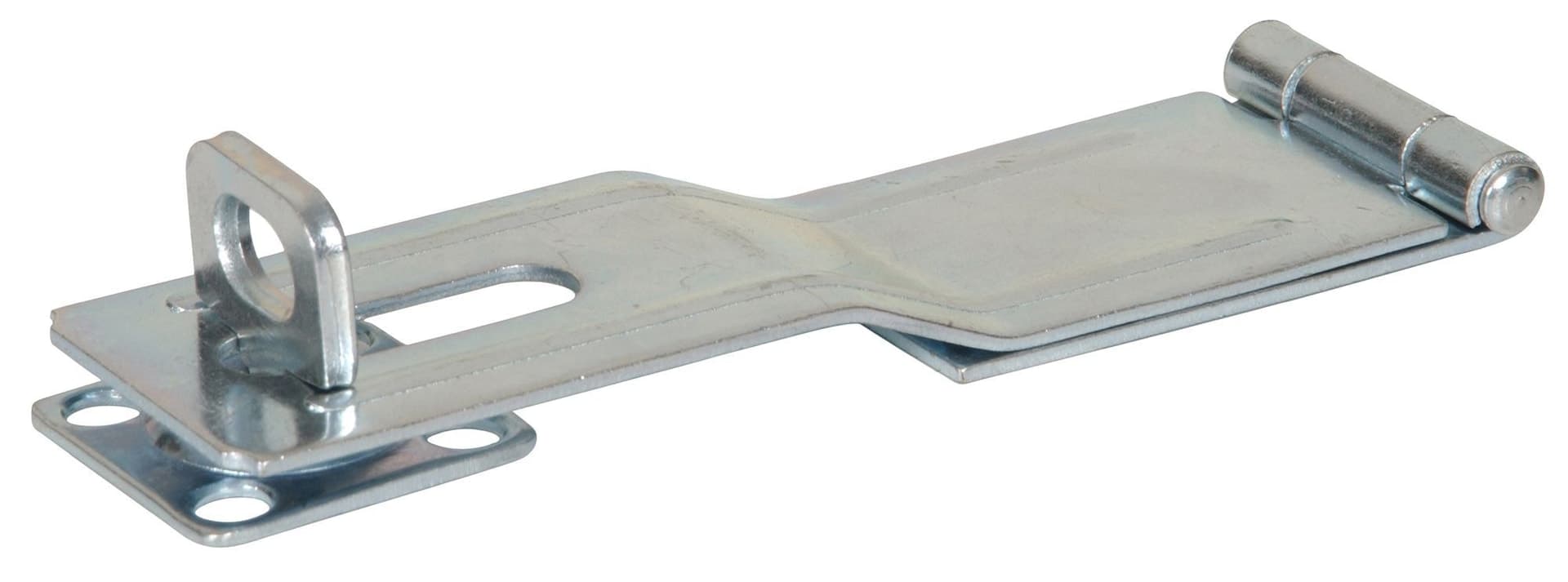 Hillman Swivel Staple Safety Hasp, Latching Without Padlock, Zinc-Plated, 6-in