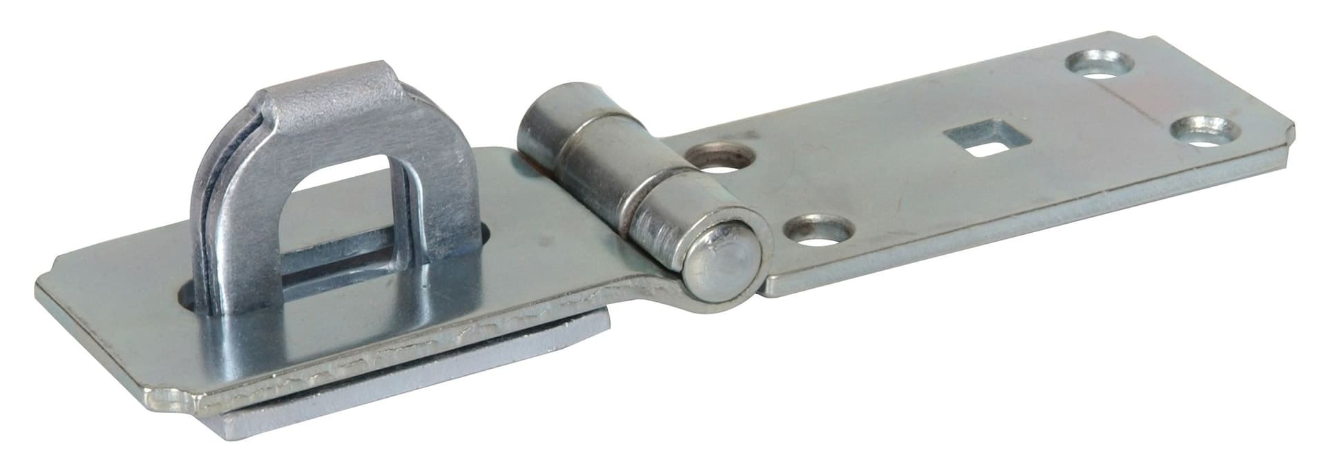 Hillman Fixed Staples Safety Hasp, Mounting Hardware Included, Zinc-Plated, 7-1/4-in
