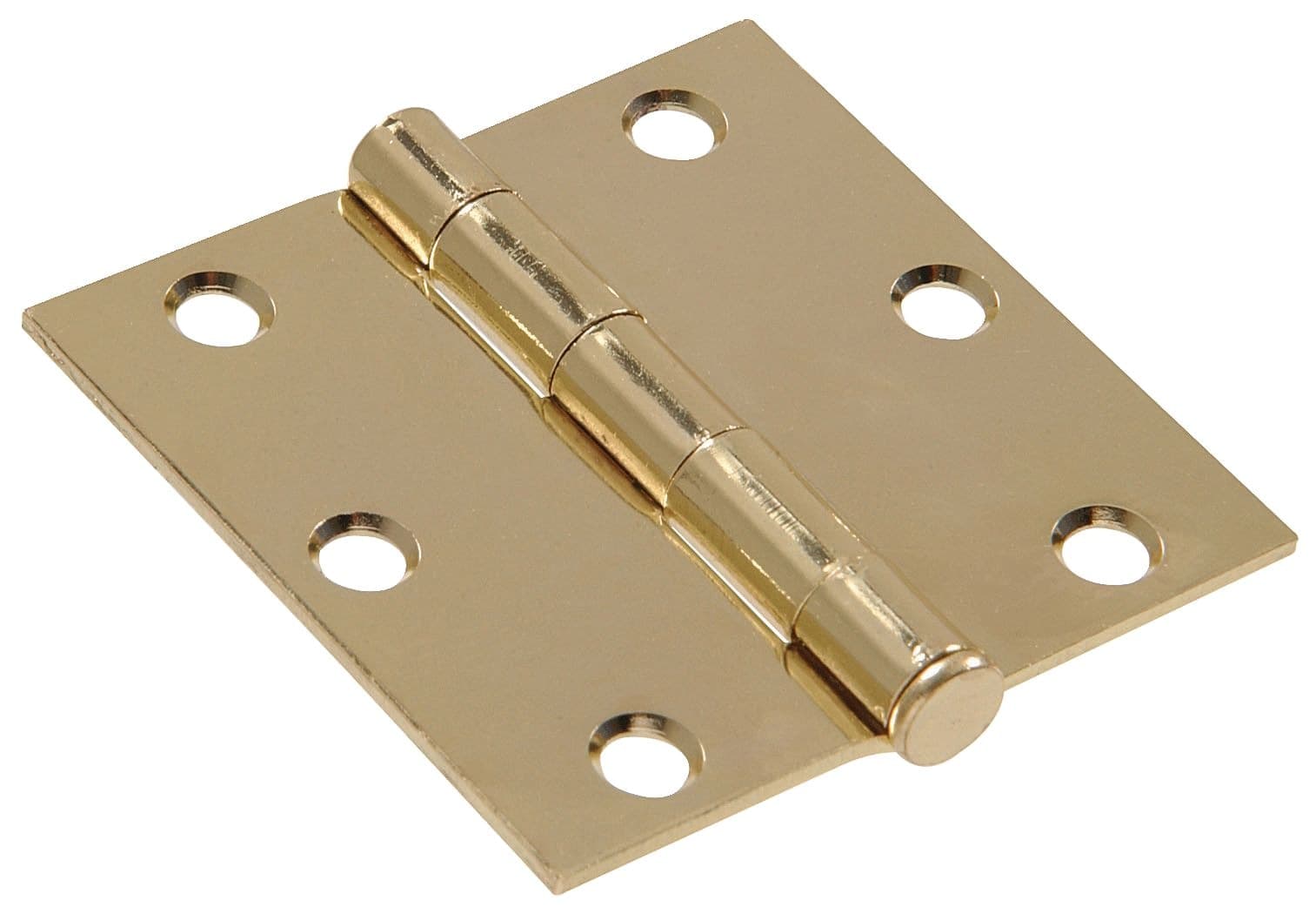 Hillman Residential Interior/Exterior Square Door Hinge, Brass-Plated, 3 x 3-in, 10-pk