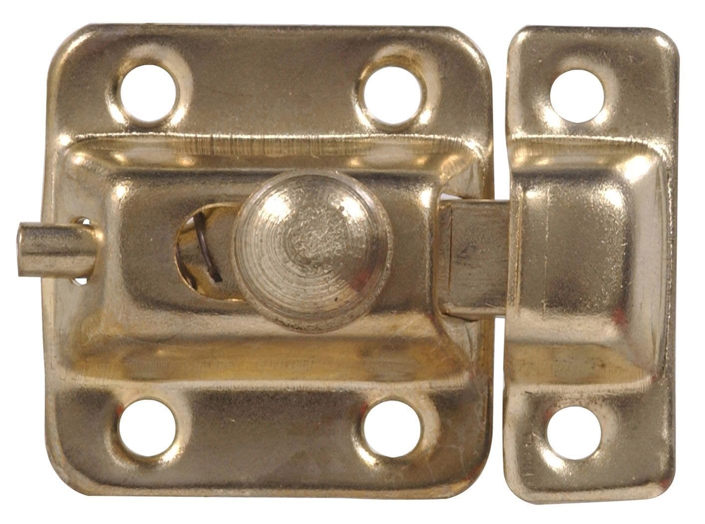 Hillman 851175 Steel Cabinet/Cupboard Hinge Catch, Mounting Hardware Included, Brass-Plated, 1-pc