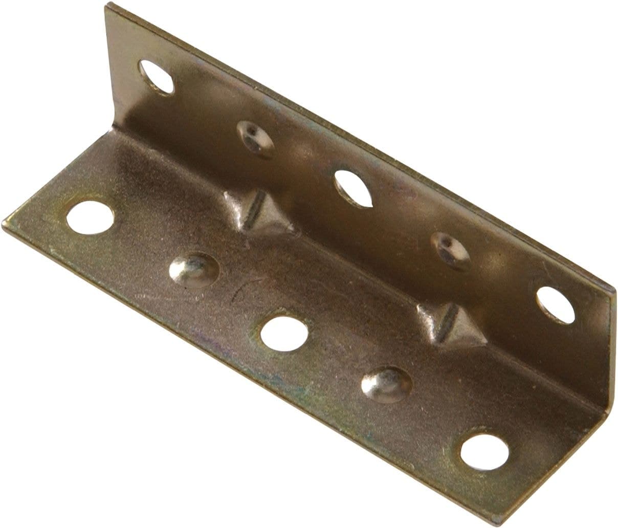 Hillman Inside Corner Brace, Zinc & Yellow Dichromate, 1-1/2 x 4-in, 4-pk