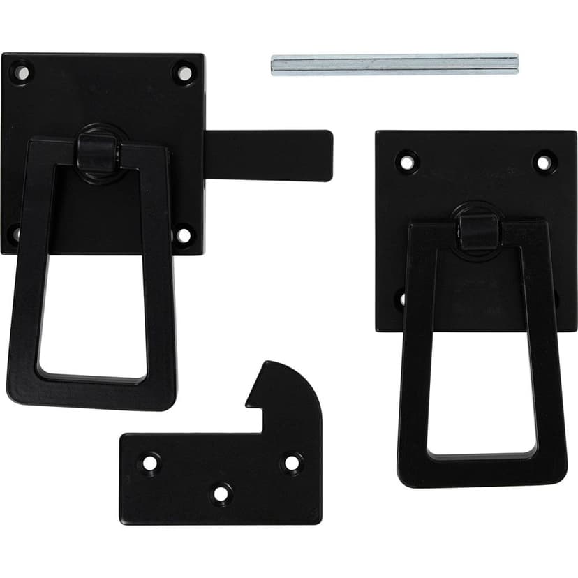 Hillman Contemporary Rectangular Ring Latch, Black