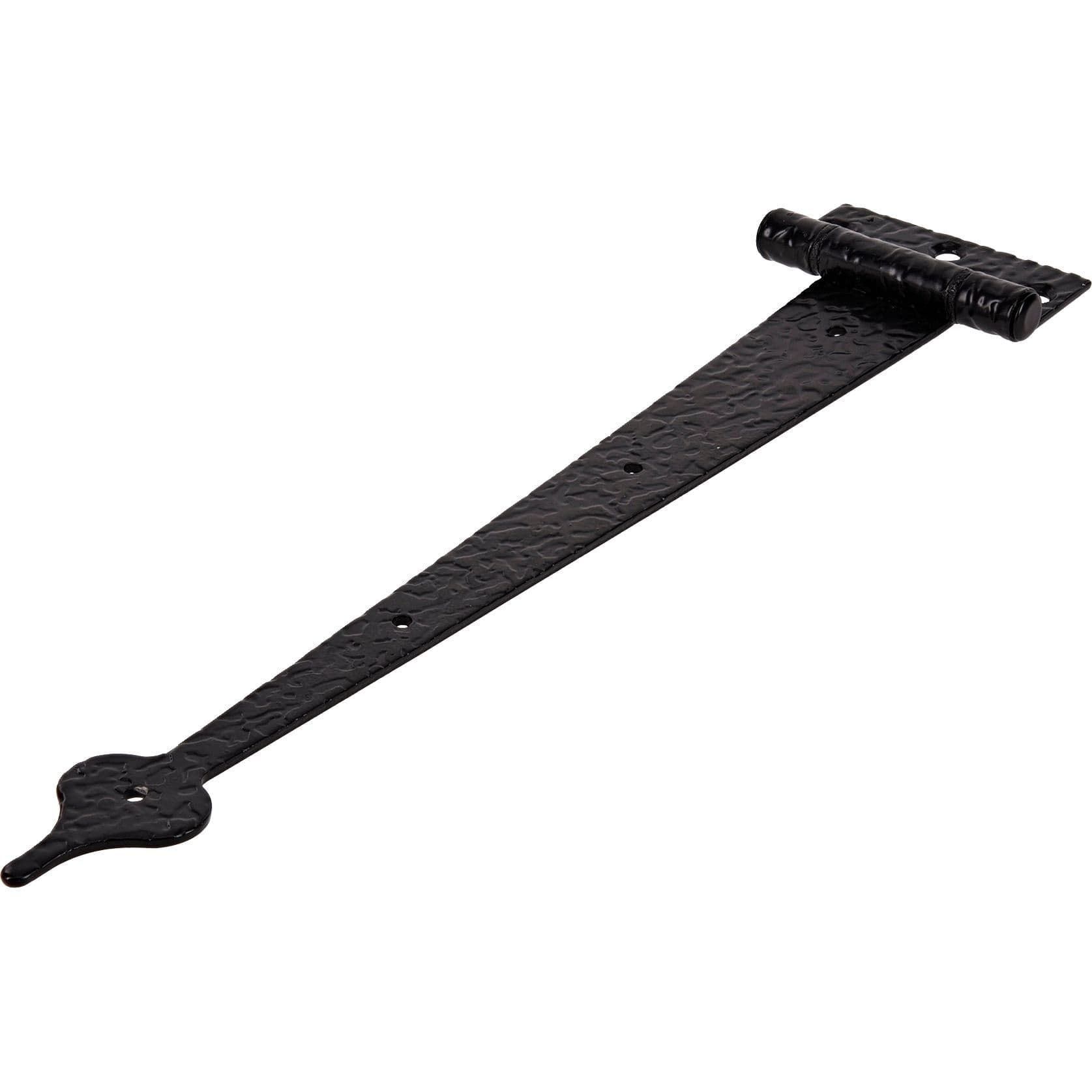 Hillman Ornamental Reversible Gate T-Hinge, Hammered Black, 13-in
