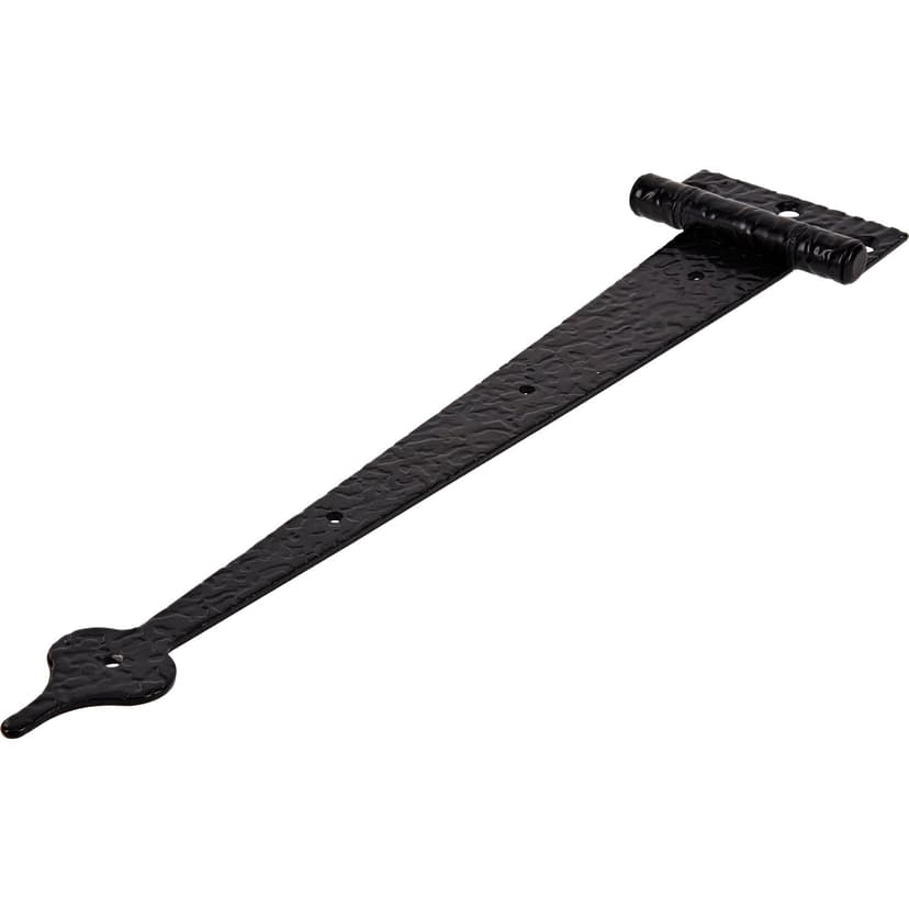 Hillman Ornamental Reversible Gate T-Hinge, Hammered Black, 13-in