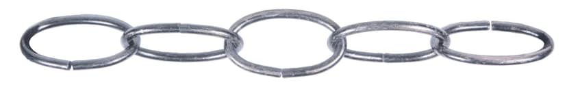 Ben-Mor Decorative Oval Chain, #10 Satin Chrome, 8-ft