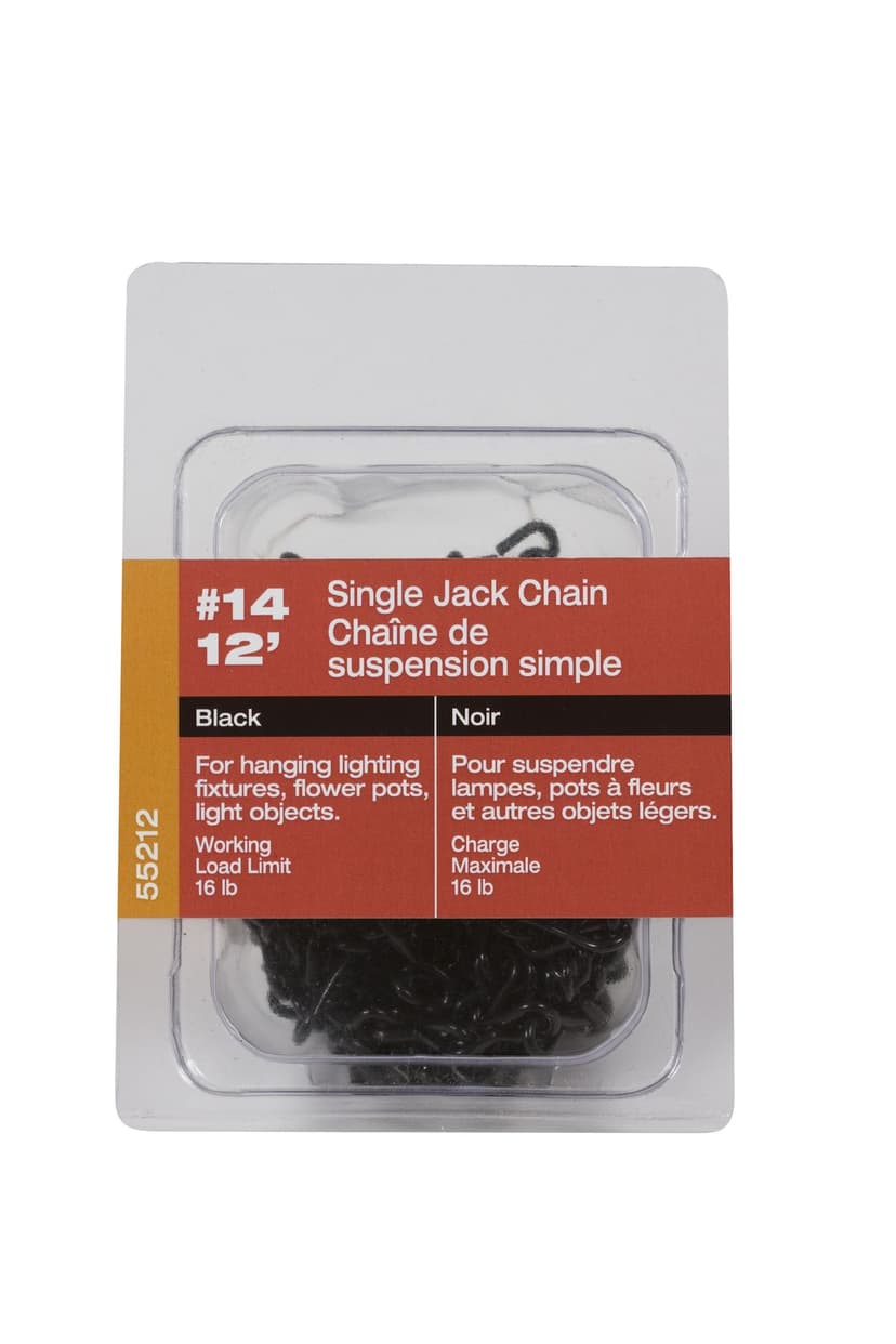 Ben-Mor Single Jack Chain #16, Zinc-Plated, 12-ft