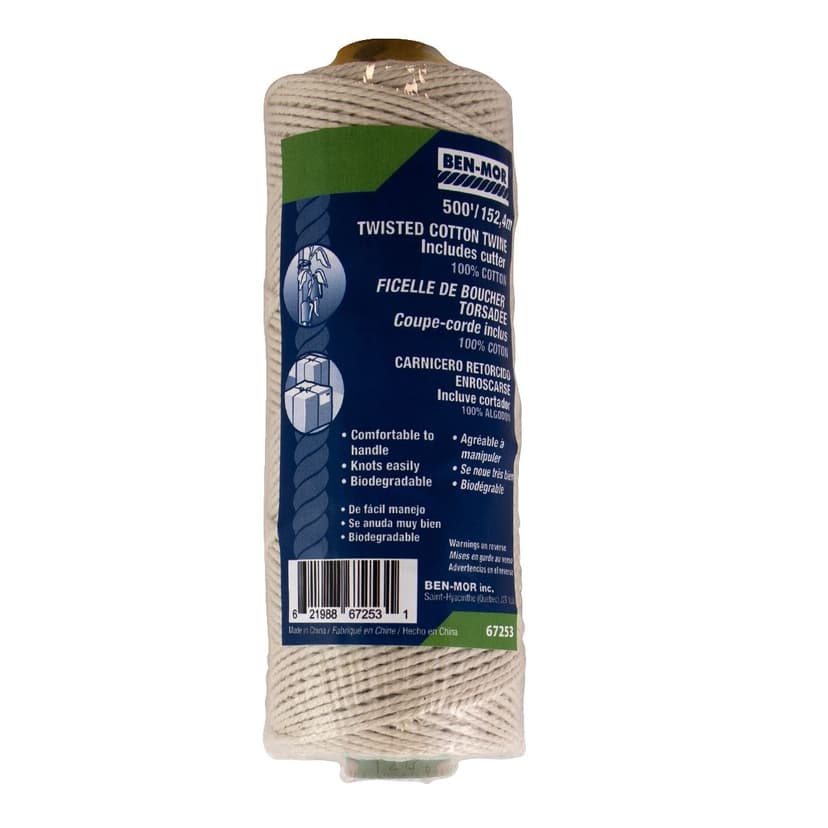 Ben-Mor Cotton Household Twine, Extra Strong, 450-ft