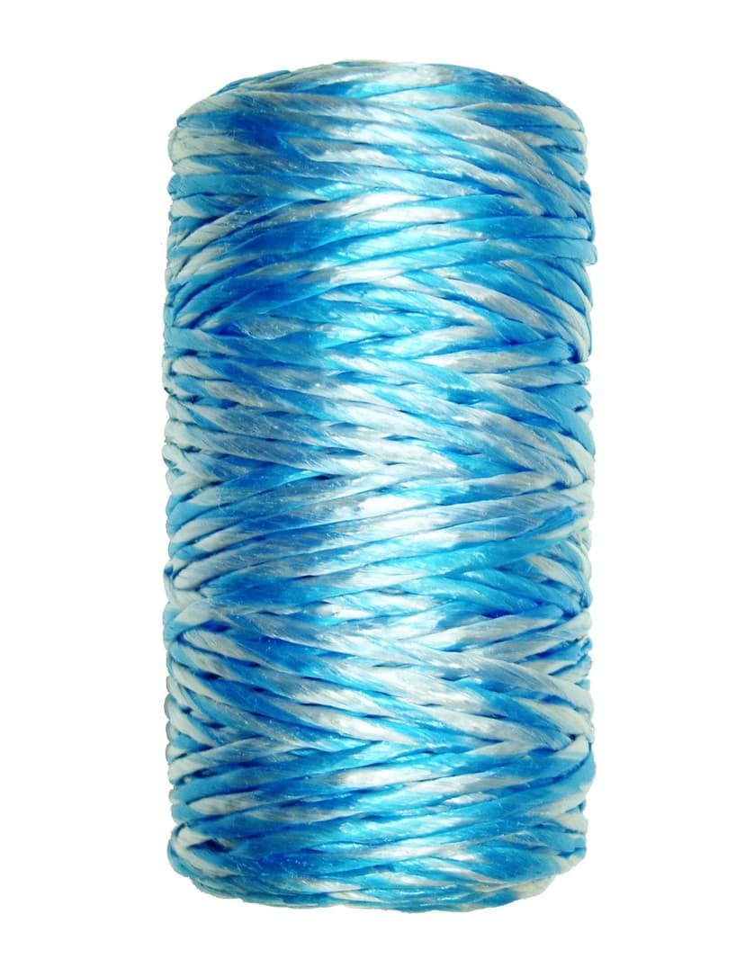 Ben-Mor Parcel Twine, All Purpose String, Medium Thickness, Blue/White, 250-ft