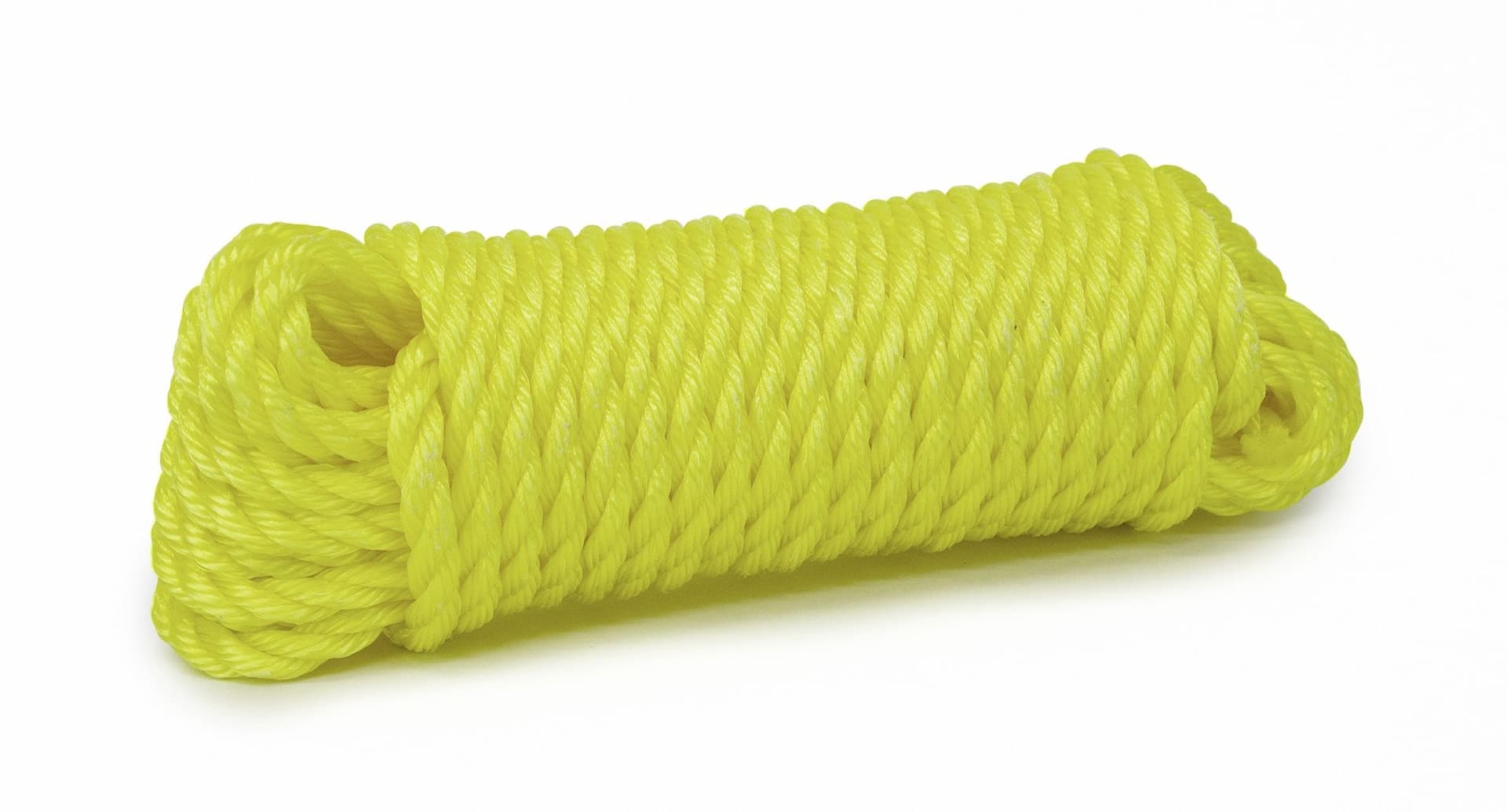 Ben-Mor Polypropylene Twisted Rope, Abrasion Resistance, SWL-420-lbs, Yellow, 1/2-in x 50-ft