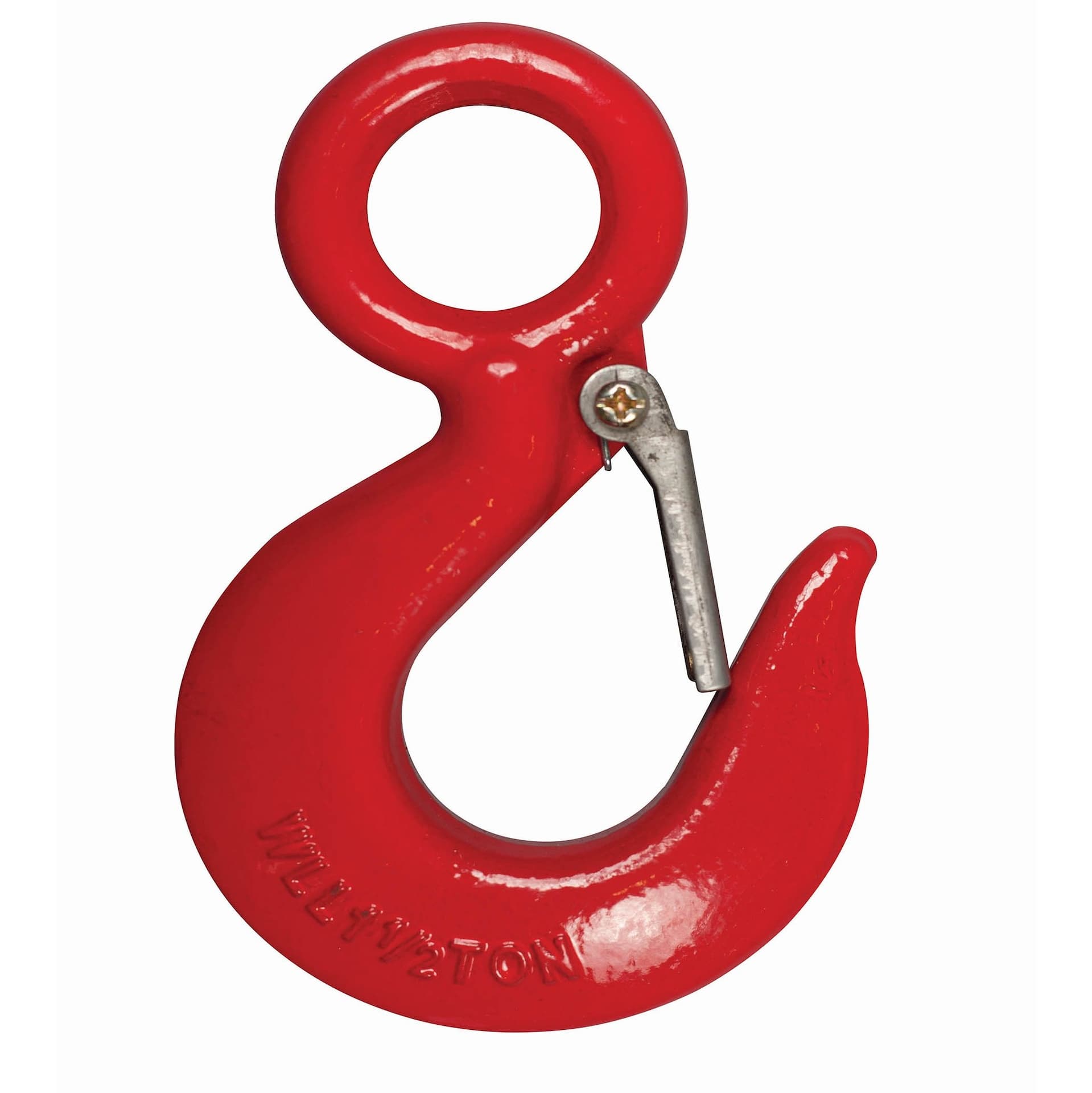 Ben-Mor Durable Slip Hook with Safety Latch, Corrosion & Weather Resistant, Zinc-Plated, Red, 5/6-in