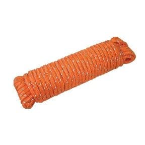 Ben-Mor Polypropylene Reflective Rope, 110-lb Capacity, 1/4-in x 50-ft, Florescent Orange