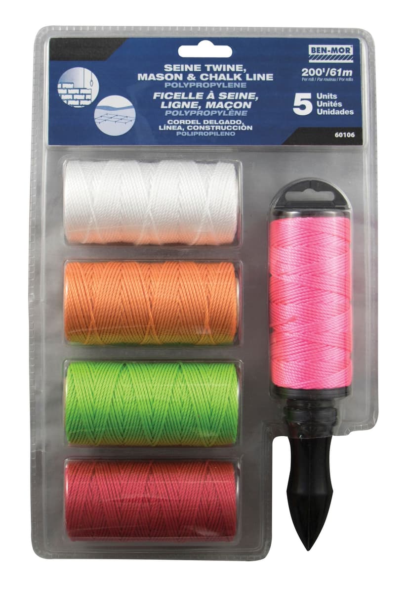 Ben-Mor Mason's Line Polypropylene Twine, 200-ft Roll, 5-pk