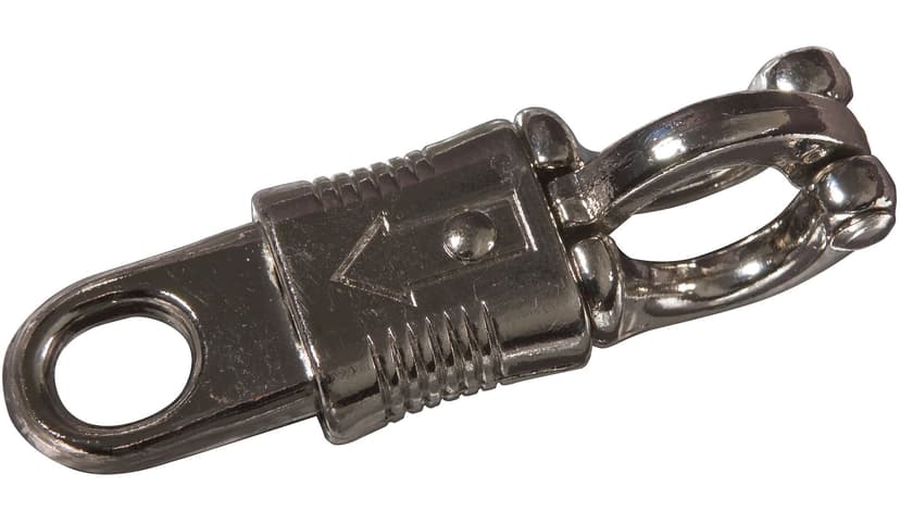 Ben-Mor Fixed Eye Panic Snap, 53-lb Load Capacity, Zinc-Plated, 1/3-in