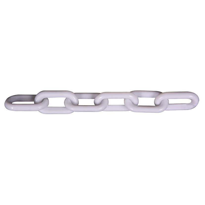Ben-Mor Light Duty Plastic Chain, #6 White, 1-1/2-in x 20-ft