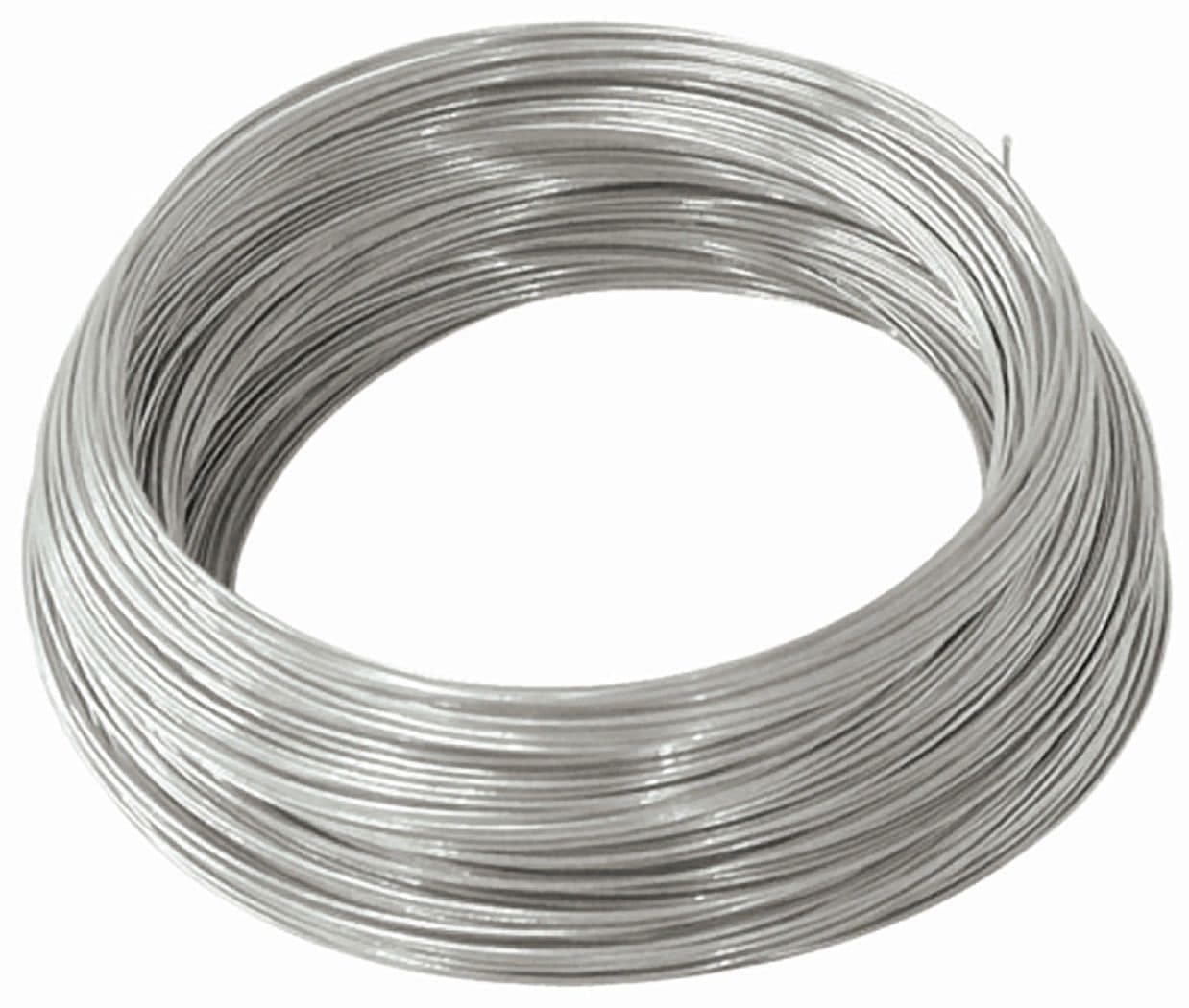 Hillman 24 Gauge Galvanized Wire Rope, Steel Construction, Flexible, 250-ft